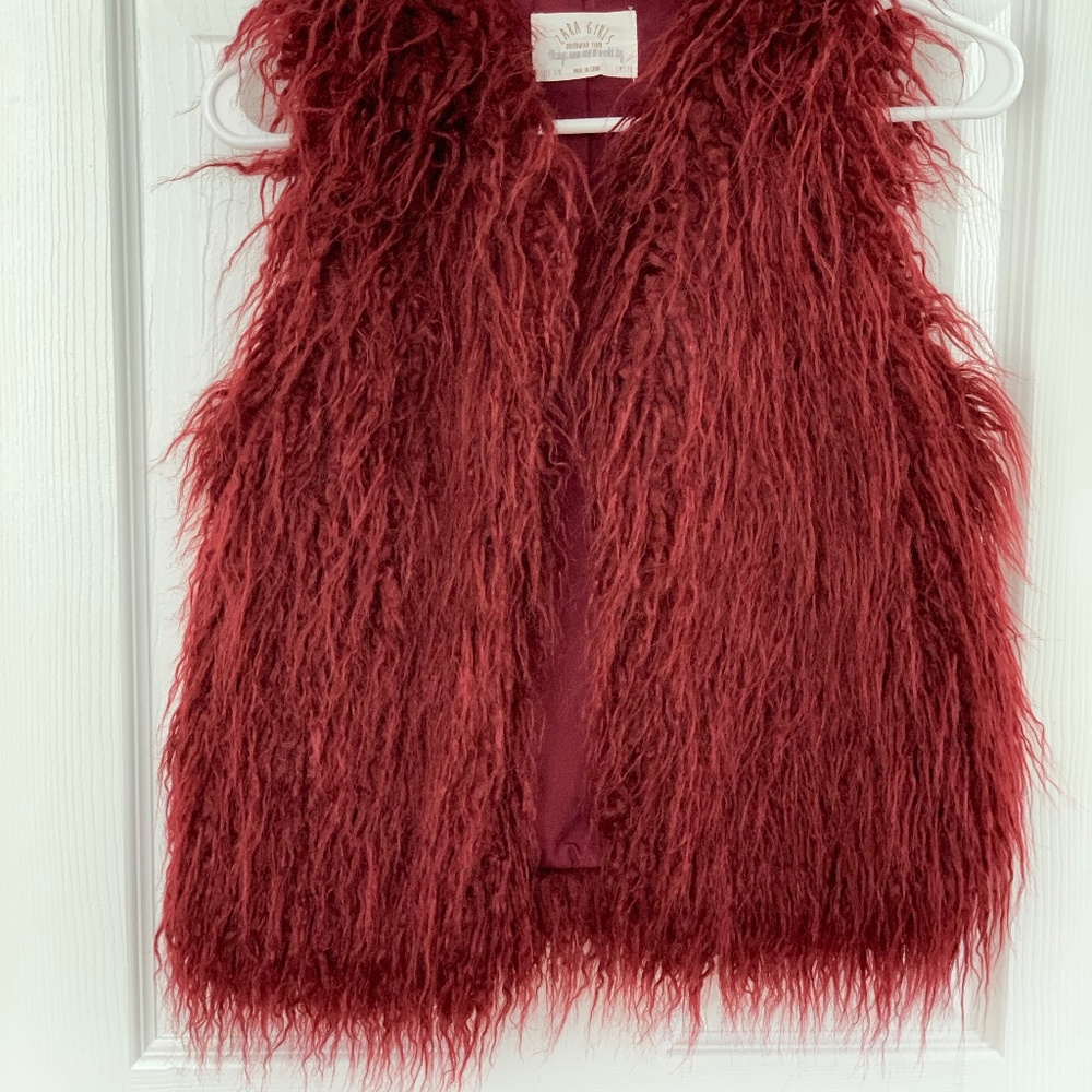 Zara girls faux fur vest | Girls 7/8 - Picture 2 of 4